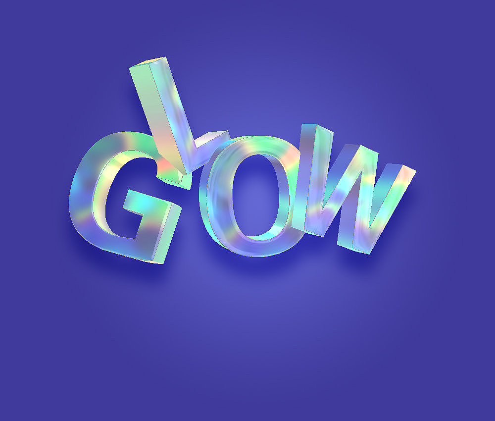 【临摹】3d镭射效果字体练习