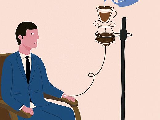 咖啡社畜的一周插画