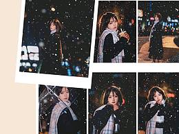 冬夜雪景人像