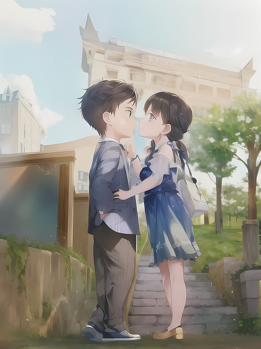 二小无猜之动漫篇（图ZMzI1MTYyMTg4） - AI作品 - 站酷设计师此日晴原创素材 - 站酷ZCOOL