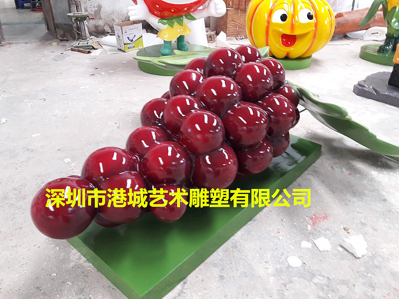农家乐田园农业产业示范基地玻璃钢仿真葡萄雕塑摆件