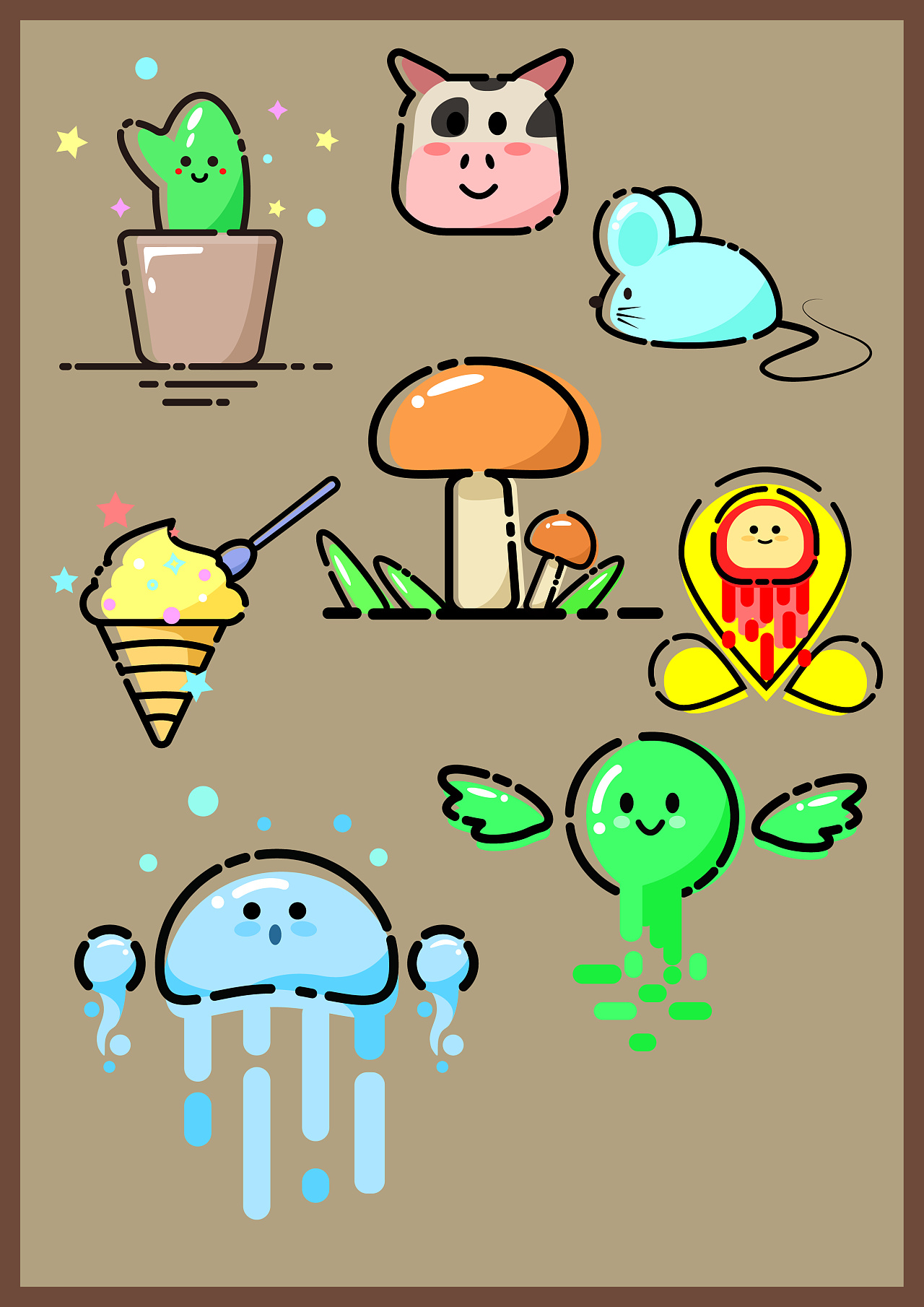 mbe风格小插画|插画|创作习作|寂听松语 - 原创作品 - 站酷 (zcool)