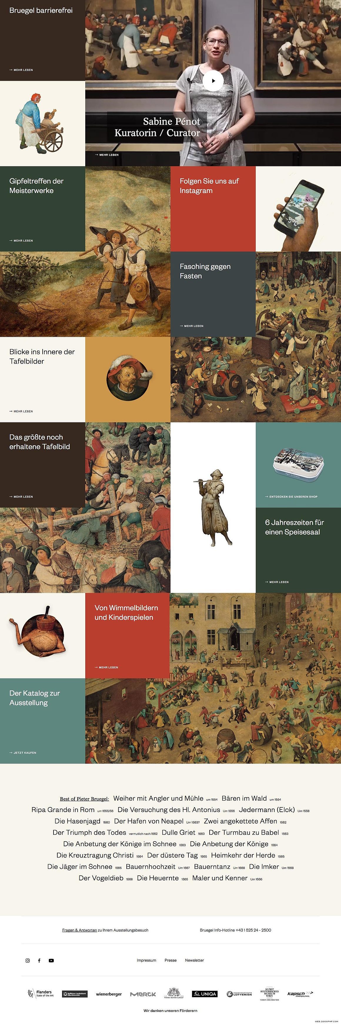 三口设计学员针对Bruegel-艺术博物馆网站模仿设计