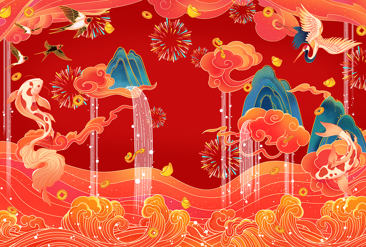 虎年-国风插画礼盒&新年国潮包装（图ZMjgxNzA3NDYw） - 商业插画 - 站酷设计师妍子喵工作室原创素材 - 站酷ZCOOL