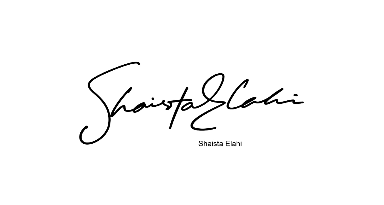 英文签名设计案例丨Shaista Elahi近百种签名设计方案