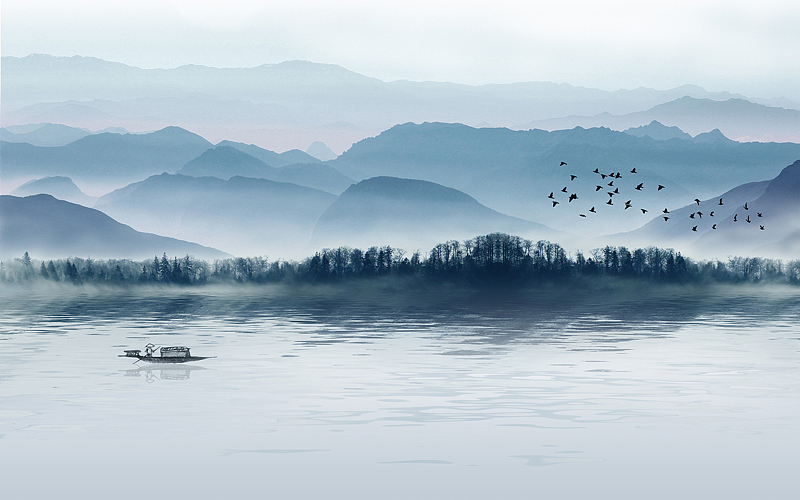 2019山水2（图ZMjE3NDYzNjky） - 商业插画 - 站酷设计师新中式纱画图库原创素材 - 站酷ZCOOL