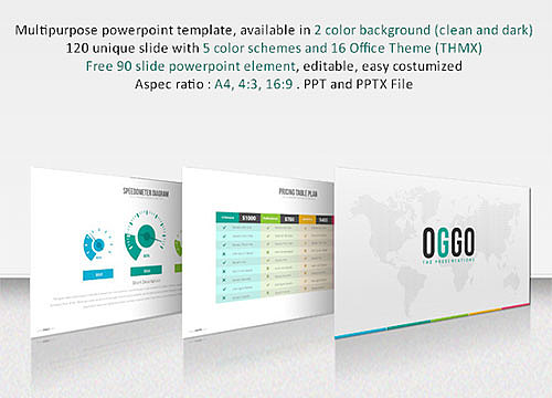 多种比例多种配色商务商业PPT模板