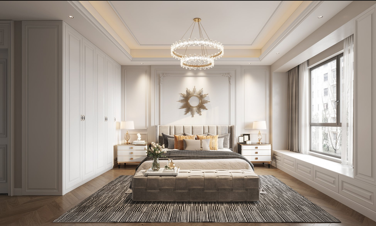 家装全屋效果图设计全景混搭型风格