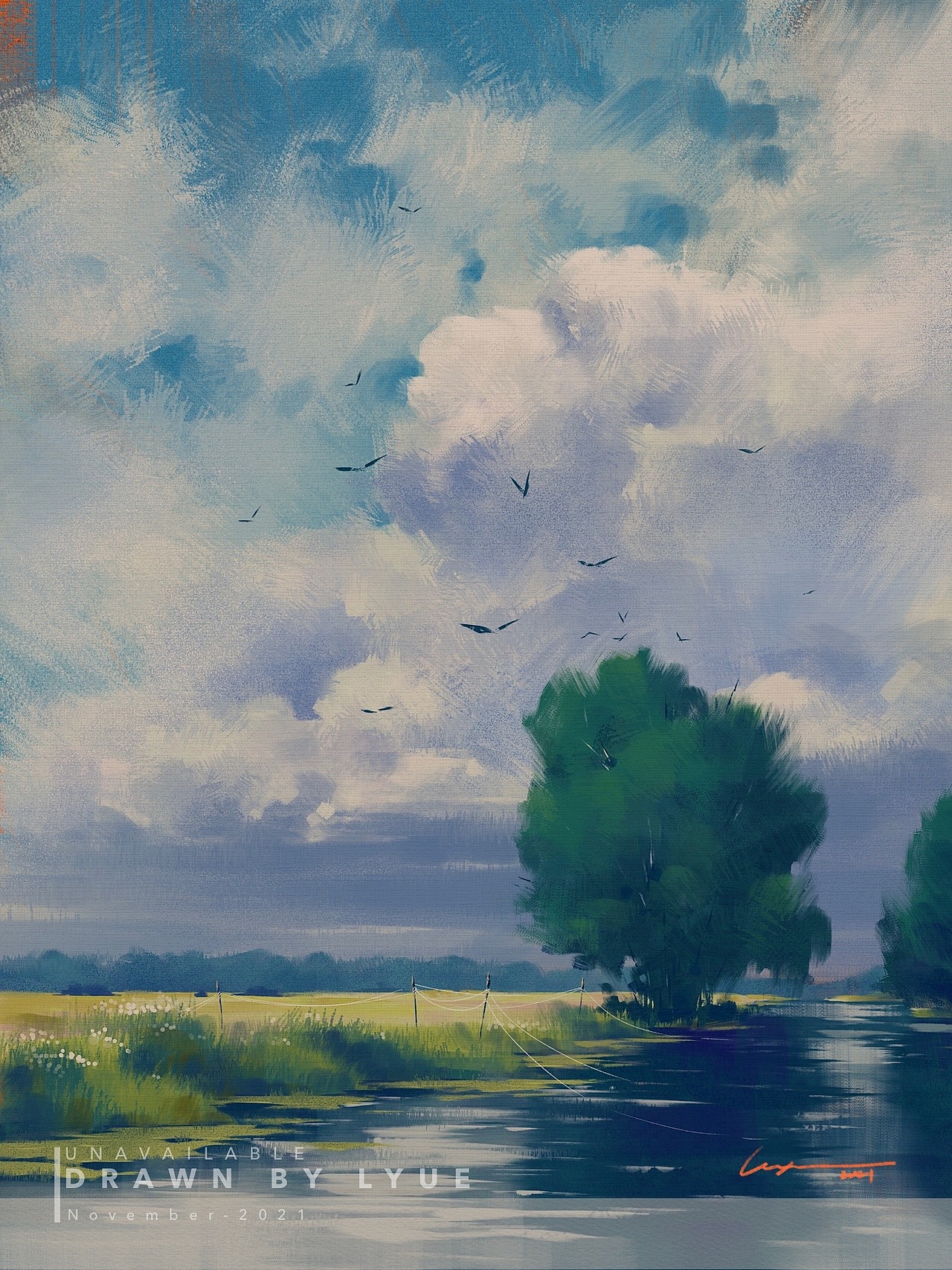 iPad风景插画合集（2021.11）（图ZMjc3NjgxMDY4） - 艺术插画 - 站酷设计师厘鱼Lyue原创素材 - 站酷ZCOOL