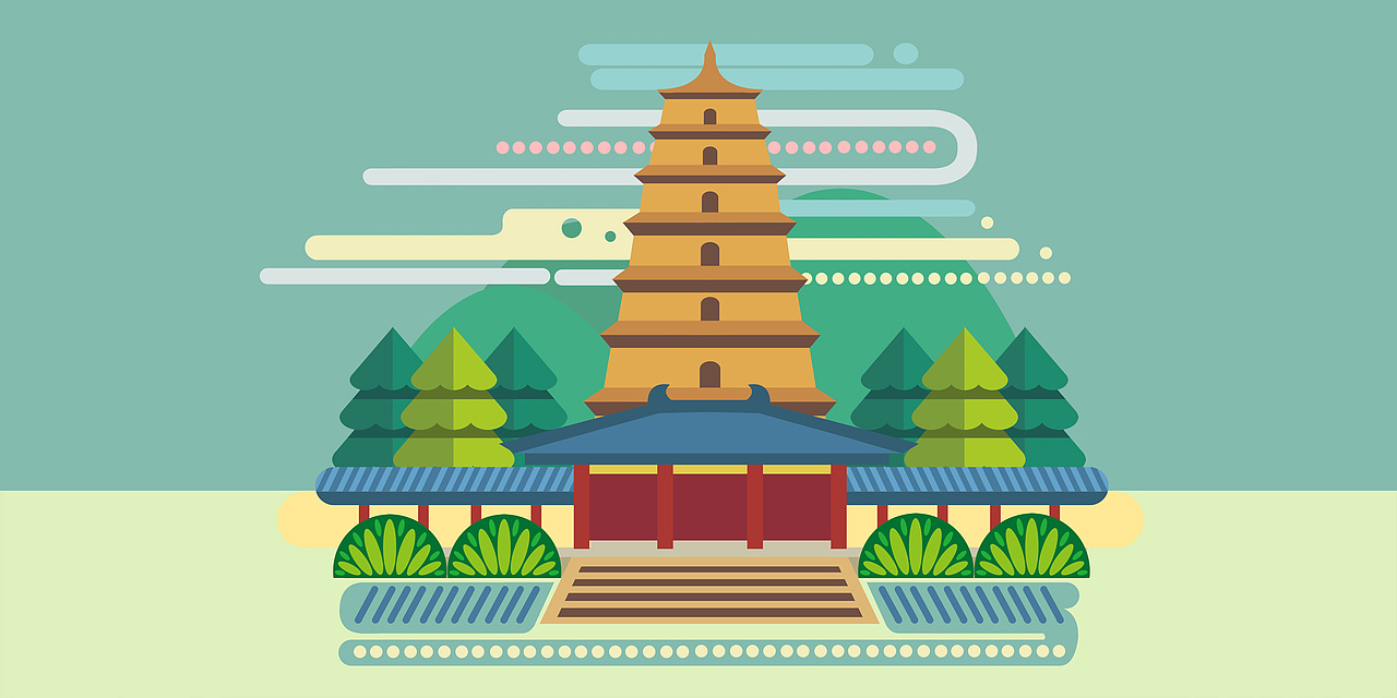 陕西印象（图ZNTUwNTU1OTY=） - 商业插画 - 站酷设计师snow雪原创素材 - 站酷ZCOOL