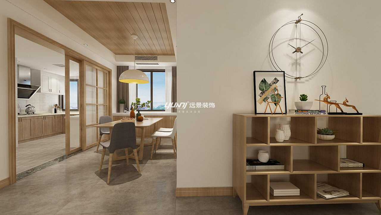 融创凡尔赛120㎡装修设计案例效果图远景装饰设计