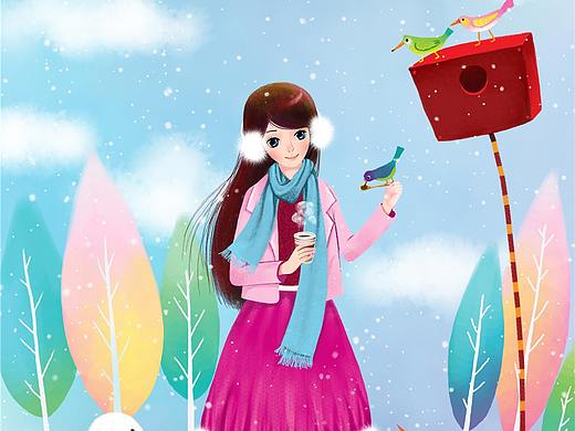 唯美 青春插画