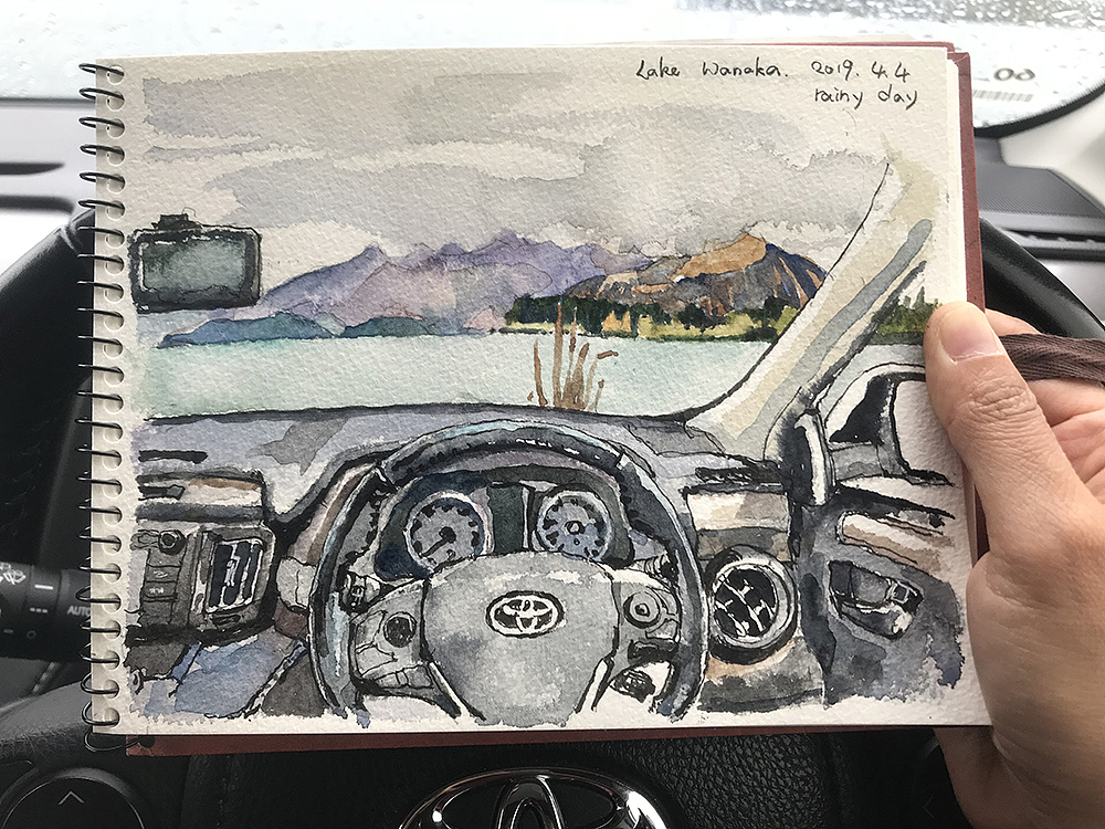 纽西兰南岛之旅的插画&速写