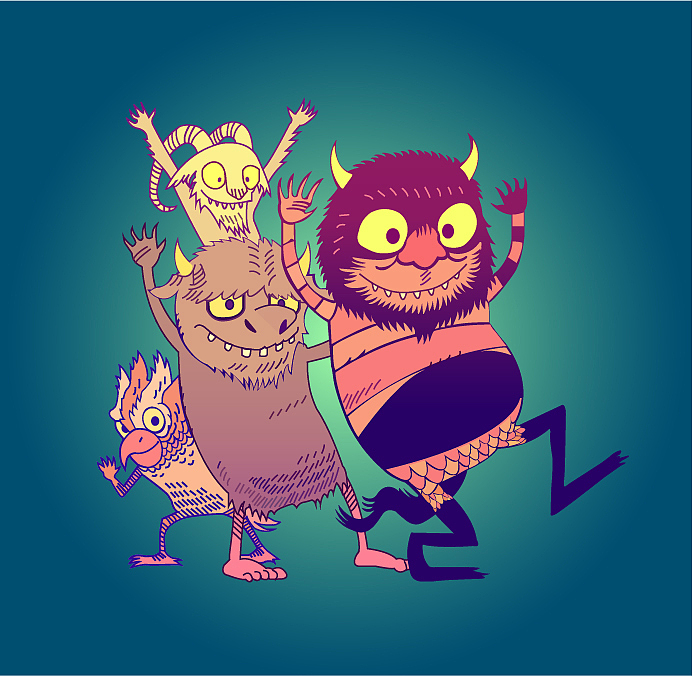 临摹——小怪兽（图ZMjc3OTA4NTY=） - 创作习作 - 站酷设计师我是歪酱原创素材 - 站酷ZCOOL