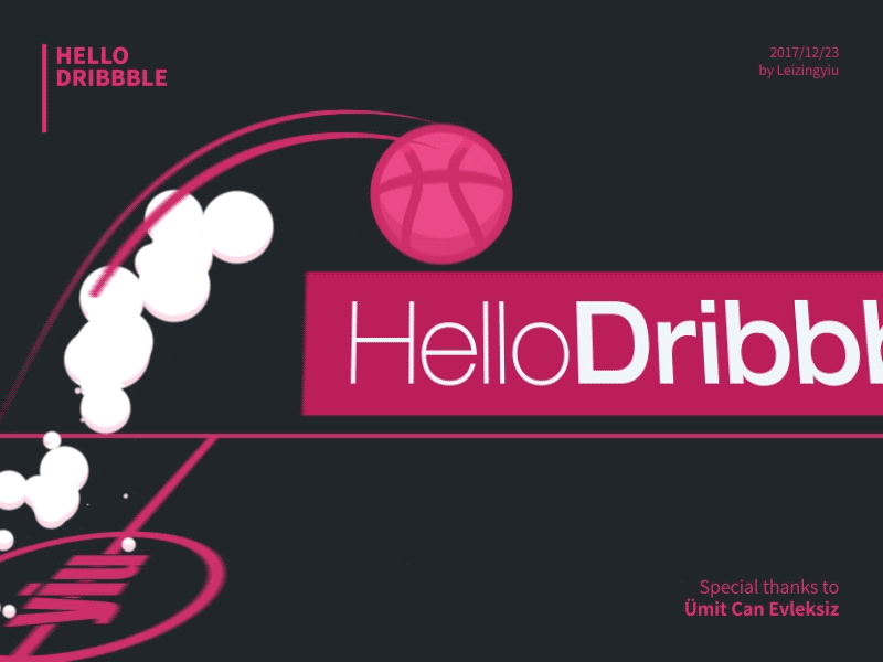 HELLO DRIBBBLE（图ZMTAwNjQ5MzI4） - 动效设计 - 站酷设计师leizingyiu原创素材 - 站酷ZCOOL