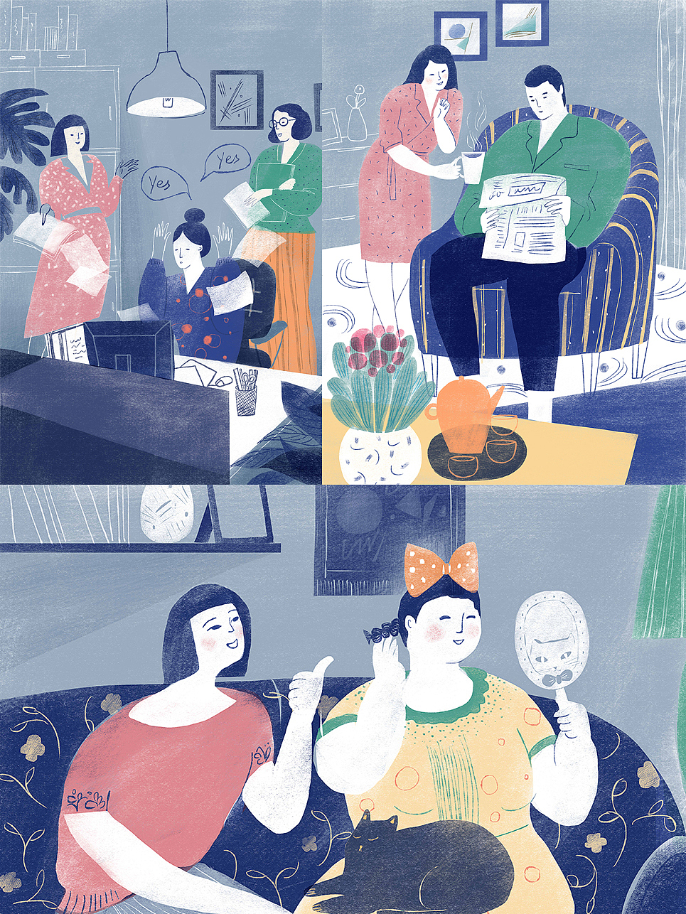 2019《时尚cosmo》插画整理（图ZMjAzNDI3NjI0） - 商业插画 - 站酷设计师插画师晓晴天Qing原创素材 - 站酷ZCOOL