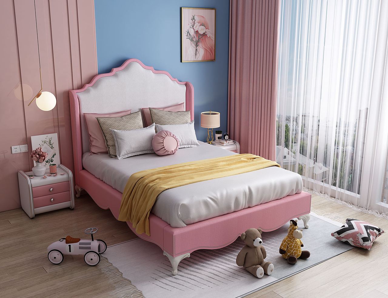 美式儿童床效果图