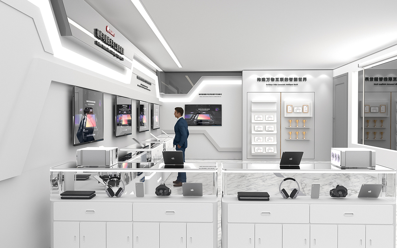 华为北京技术研发实验室展厅效果图设计案例(已商用)