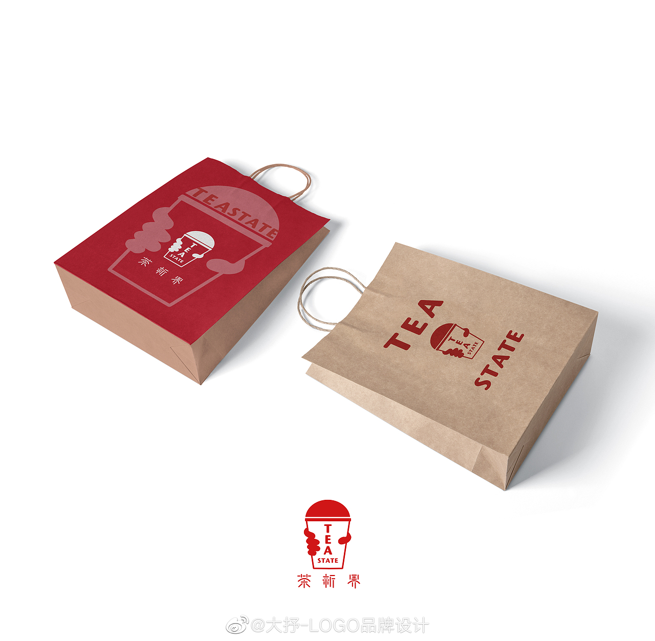 茶新界 奶茶店品牌VI设计 Logo设计