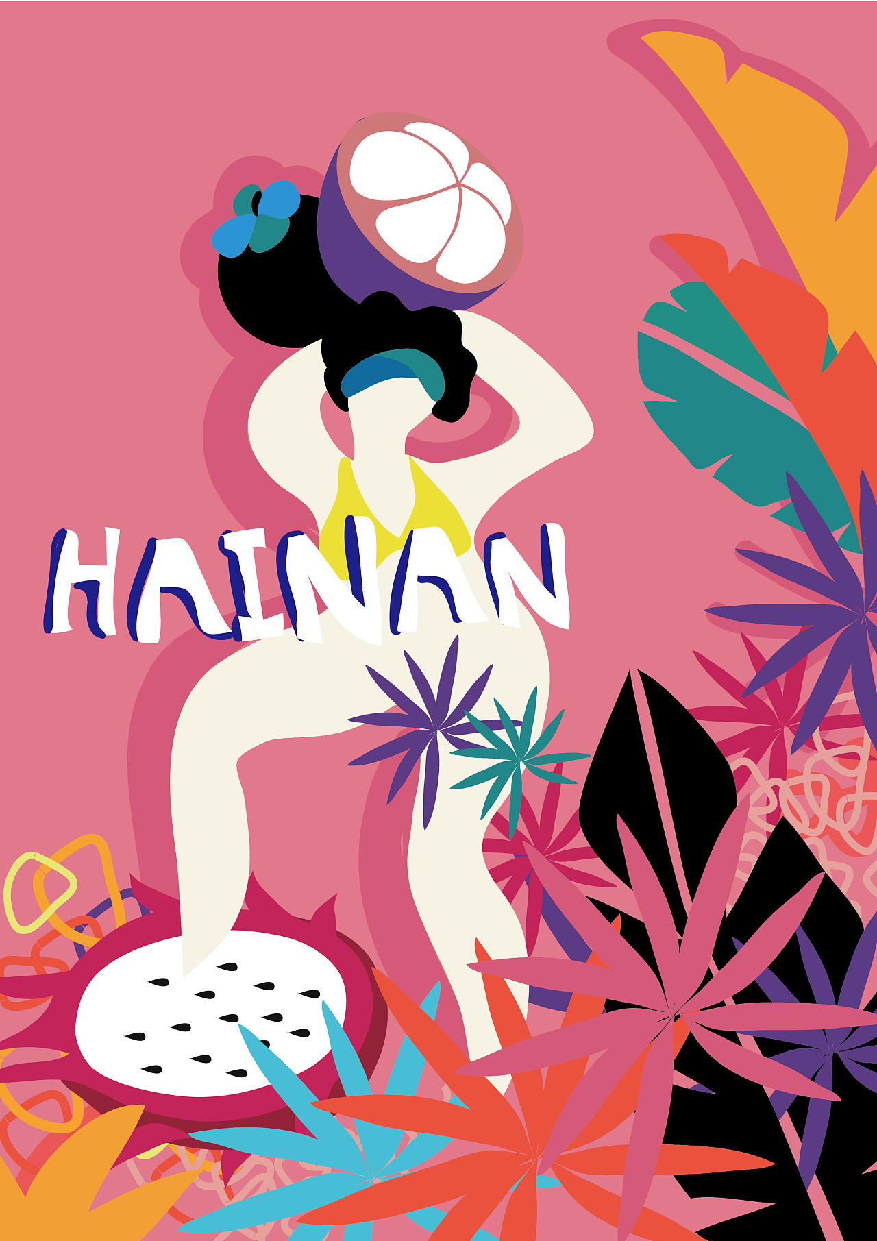 热带风情|插画|商业插画|金宝侠dreamy - 原创作品 - 站酷 (zcool)