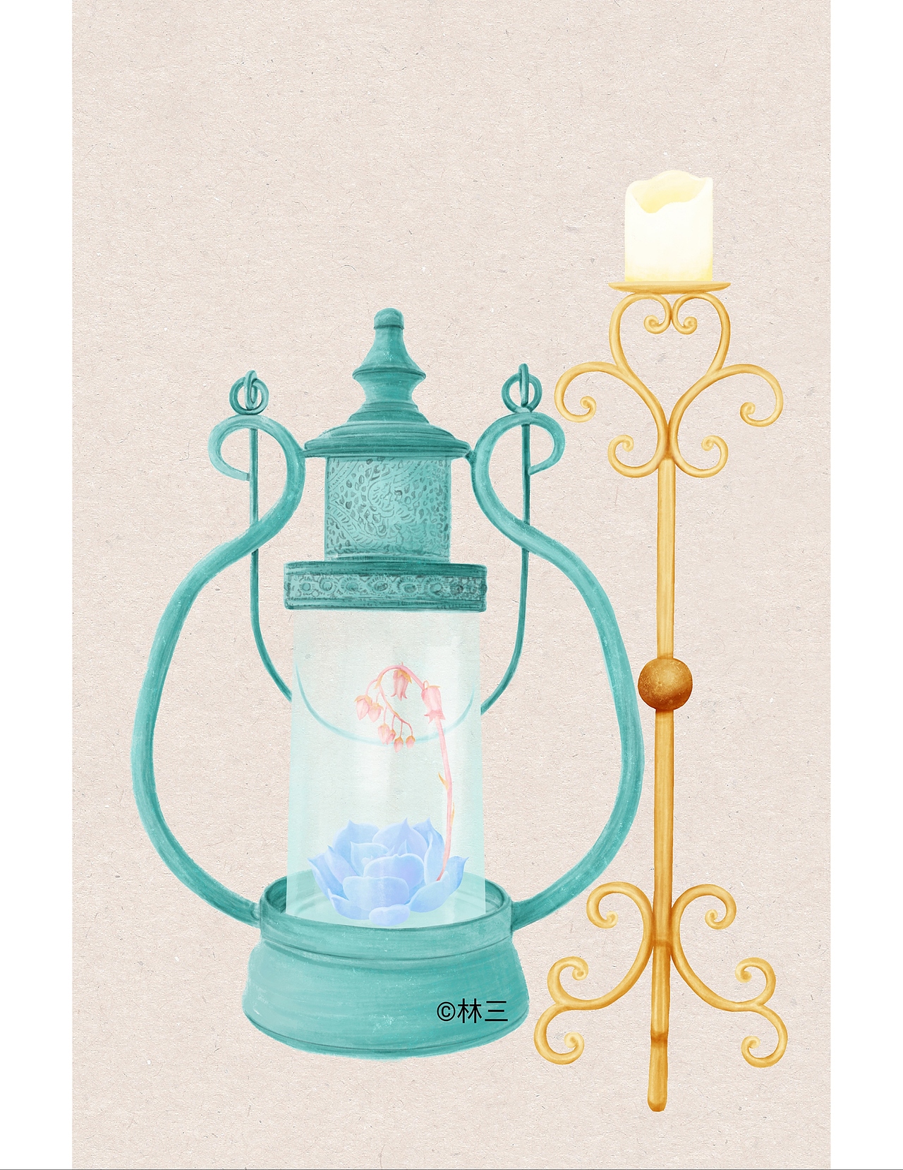 插花艺术（图ZMjEyNTQ5OTM2） - 创作习作 - 站酷设计师插画师林三原创素材 - 站酷ZCOOL