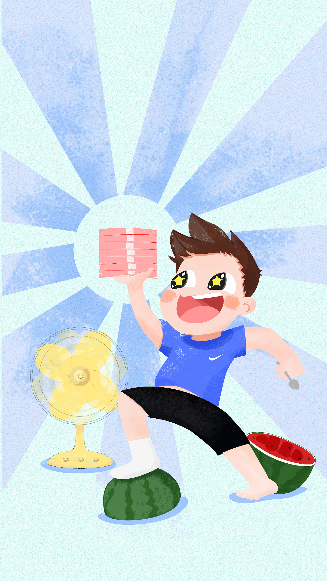 何以消烦暑（图ZODY0MjM0OTY=） - 商业插画 - 站酷设计师六小仙66原创素材 - 站酷ZCOOL