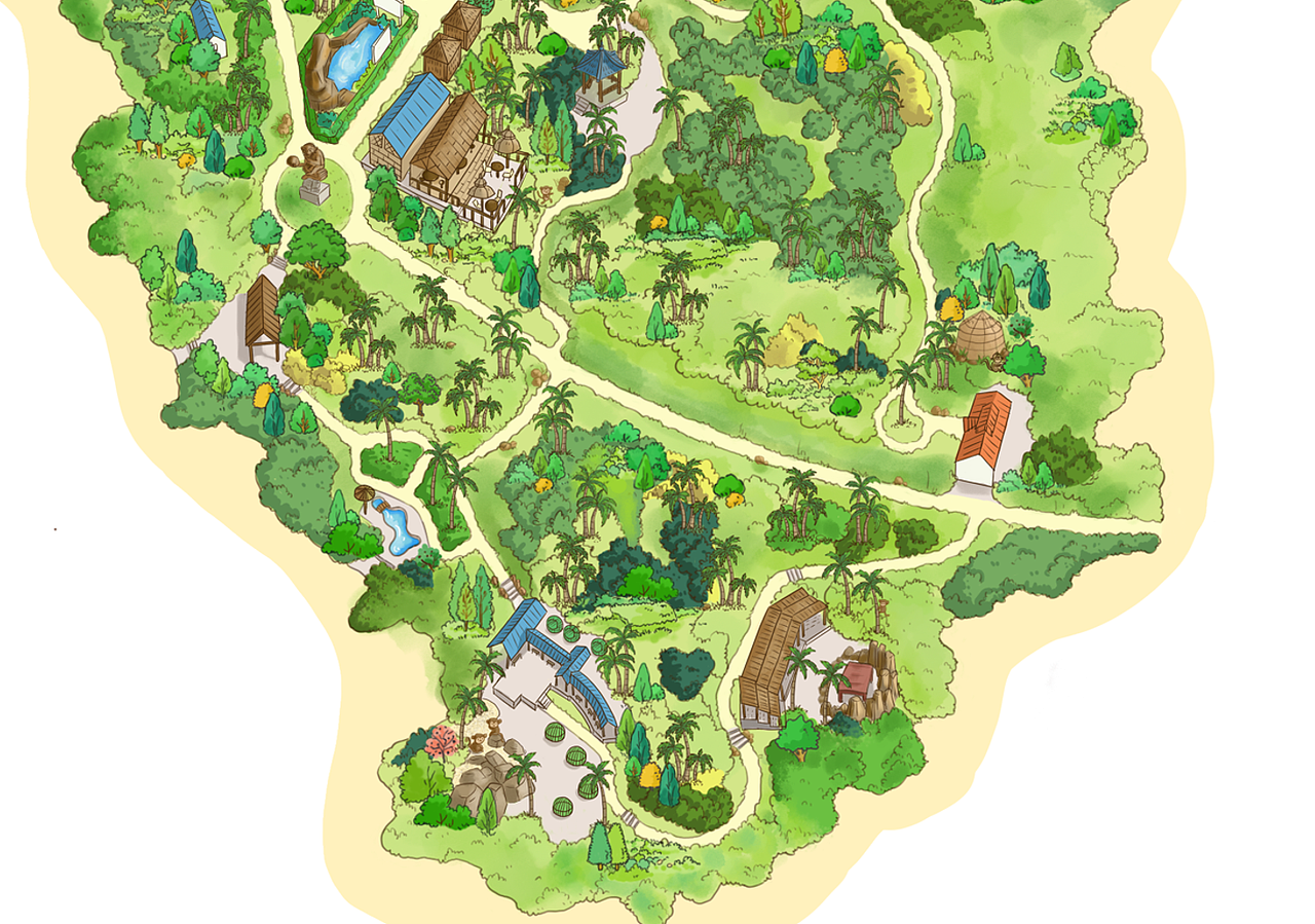 手绘旅游景区地图