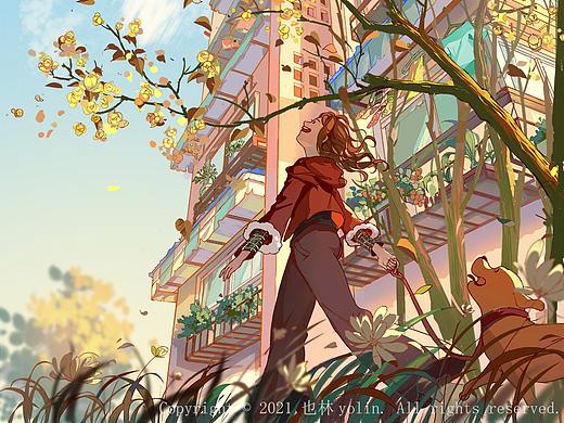 画画小区系列/蜡梅花开过程图