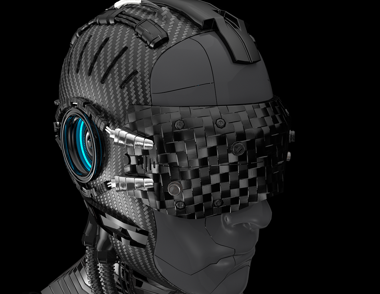机甲头盔|三维|机械/交通|李欣佺 - 原创作品 - 站酷 (zcool)