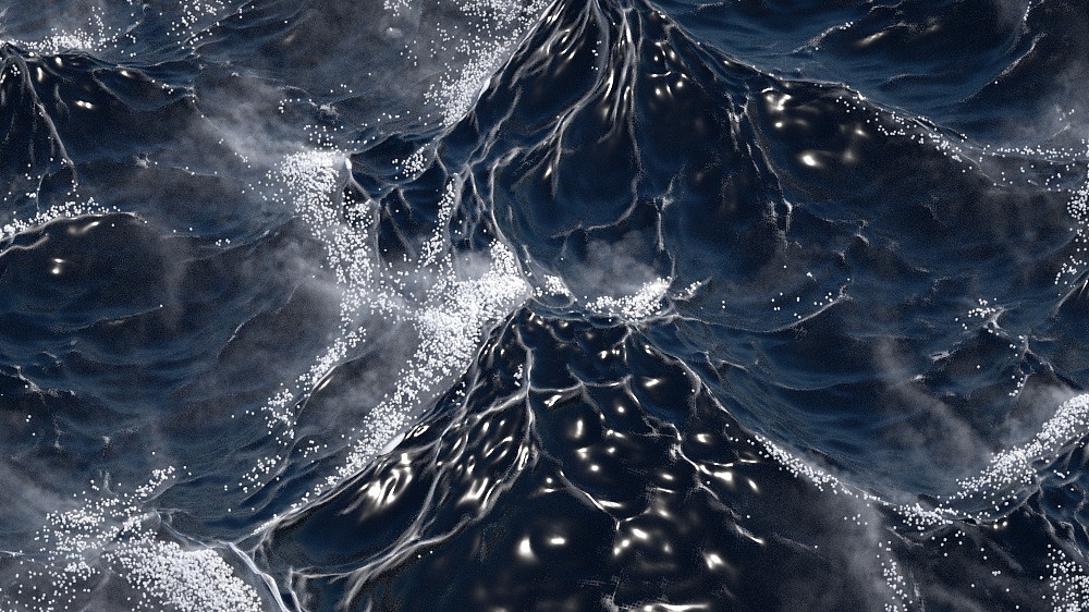 c4d 海浪/浪花效果