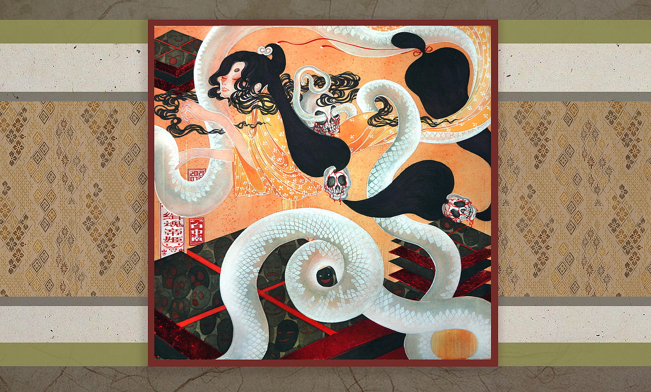 《缉魂帝姬.轻雷风滚谣》白中南颜彩—人川集(图ZMjcwMjg2MDEy) - 艺术插画 - 站酷设计师白中南原创素材 - 站酷ZCOOL