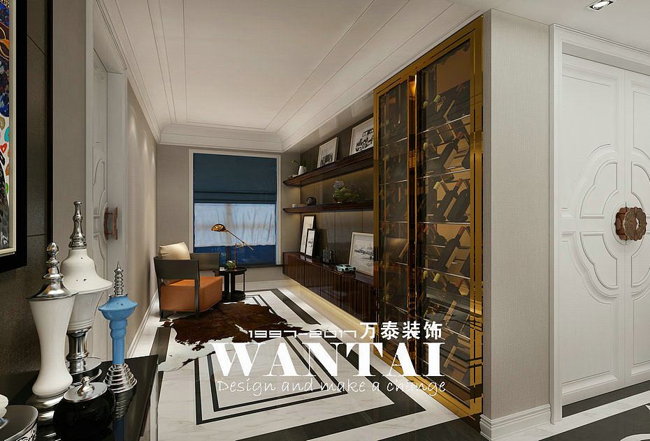 泰安装修公司—泰安印象泰山150平港式装修效果图案例
