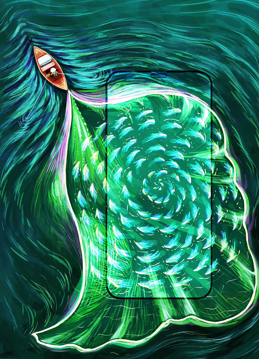 我爱绿色！那么来画一组有关绿色的插画吧