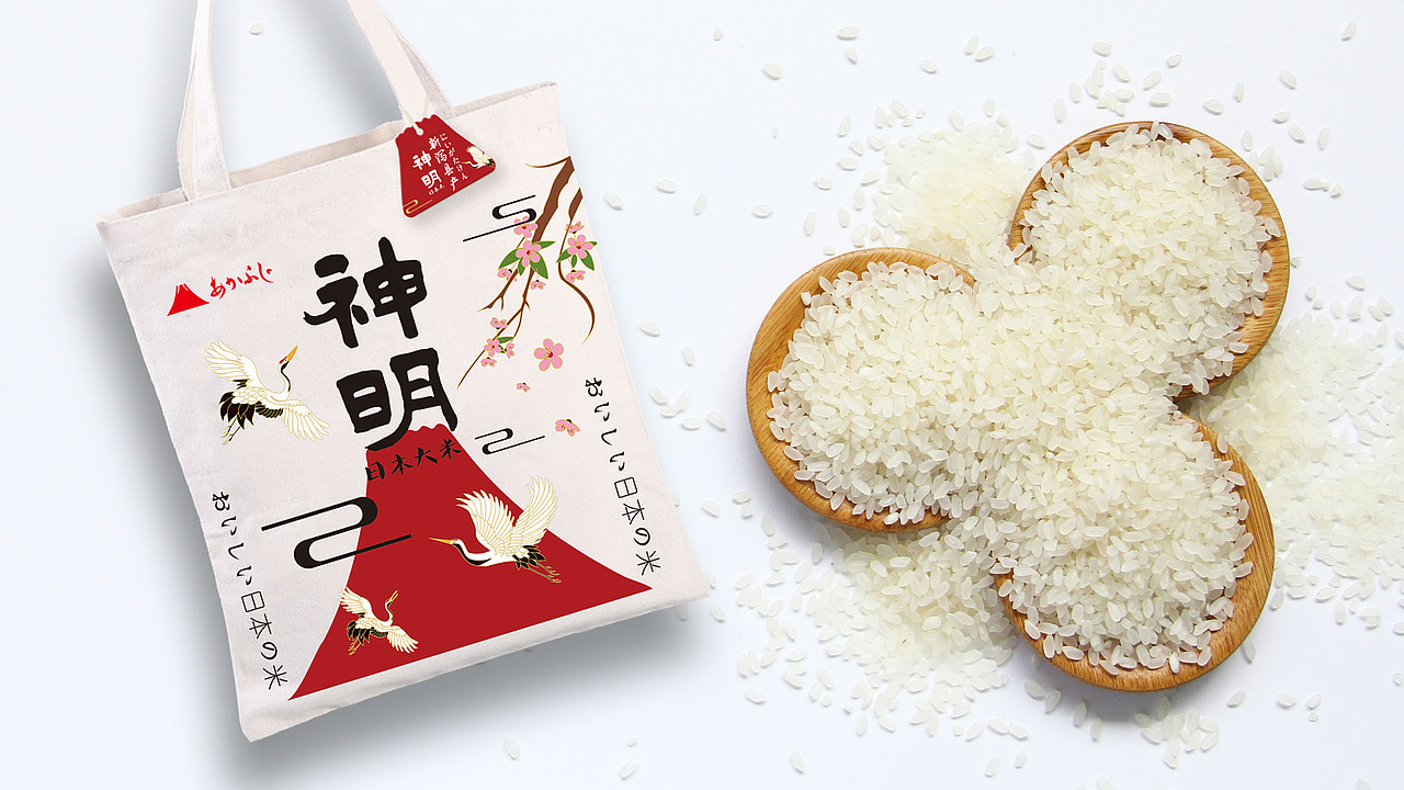 神明富山县产日本大米-包装设计