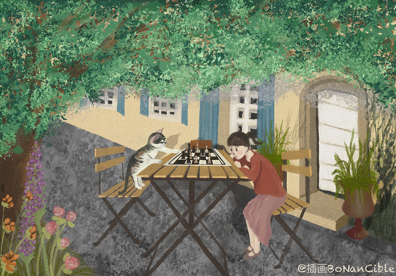 我和猫猫下象棋