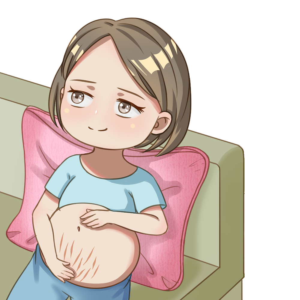 医疗插图——妊娠纹