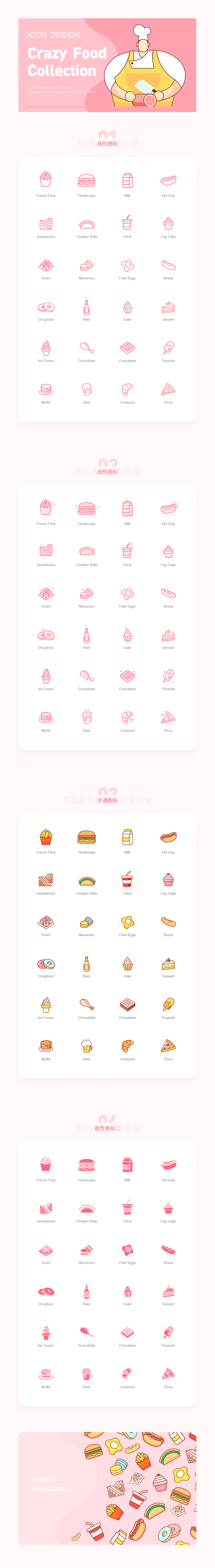 卡通食物图标