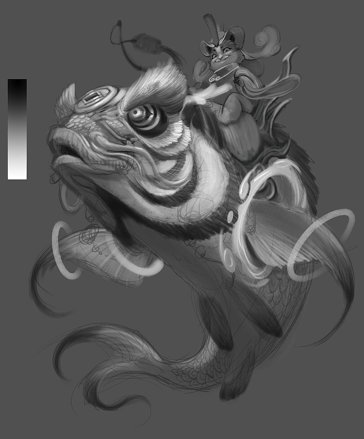 年年有鱼财神到 中式圣诞喵大人~（图ZNjU0MTE3NDg=） - 创作习作 - 站酷设计师齐天大宋原创素材 - 站酷ZCOOL