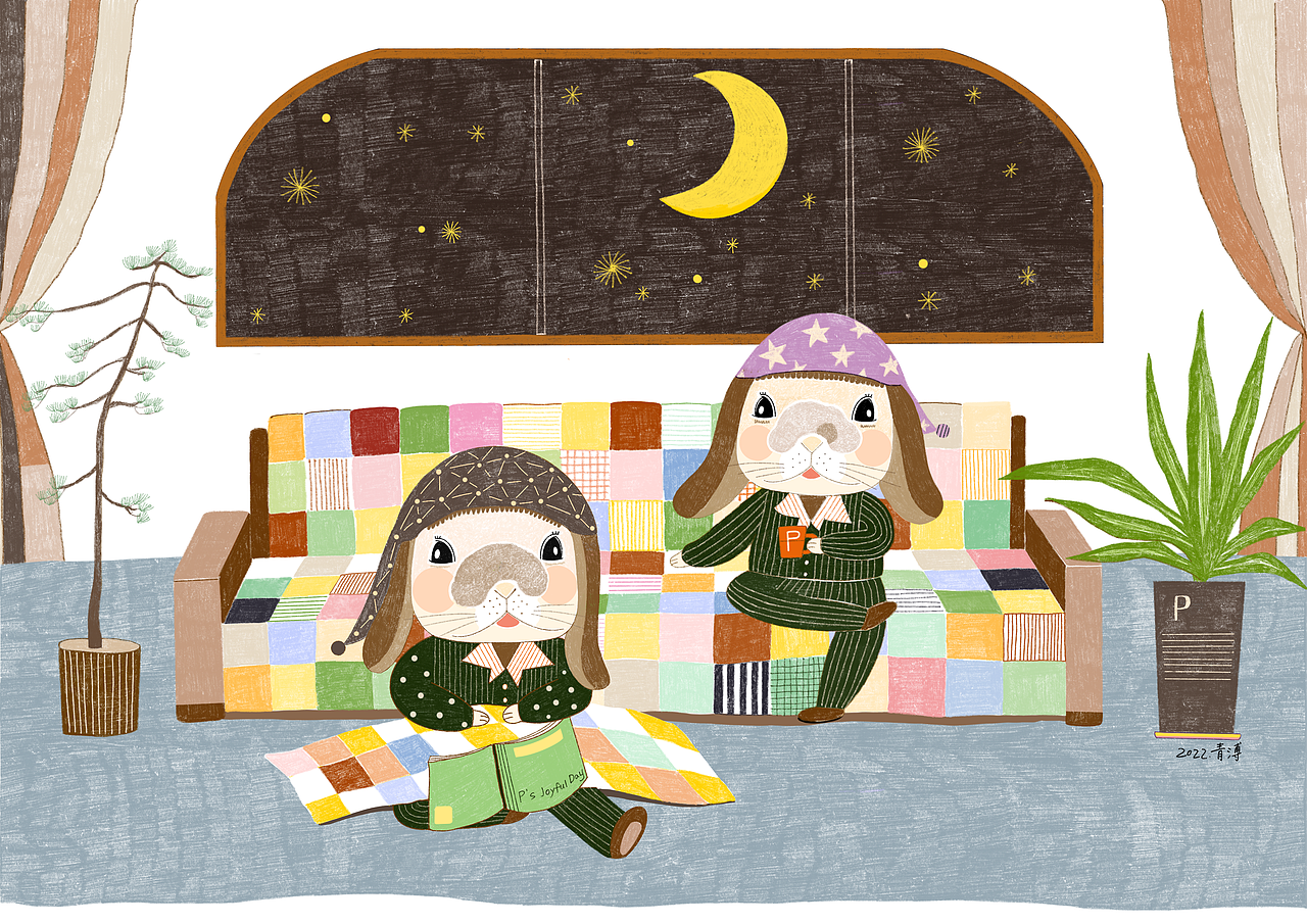 夜晚星光（图ZMjk5OTQxMTAw） - 儿童插画 - 站酷设计师青溥原创素材 - 站酷ZCOOL