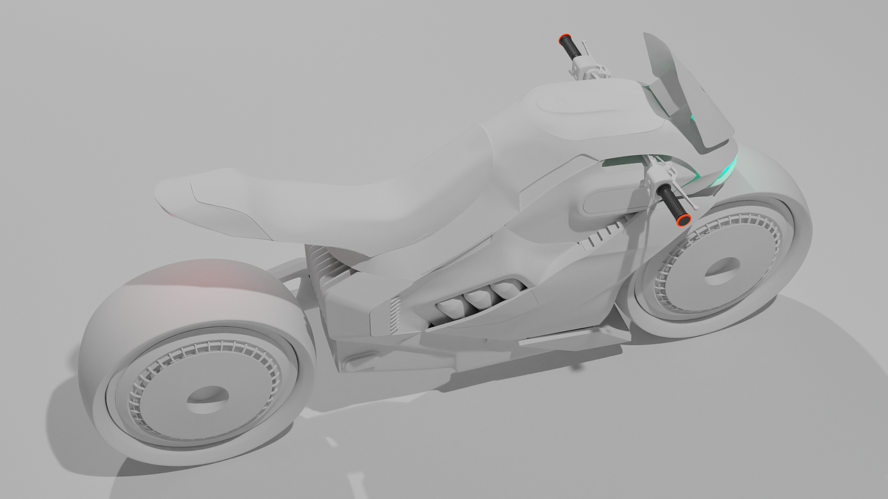 九号电动车apex h2氢电混动摩托车建模