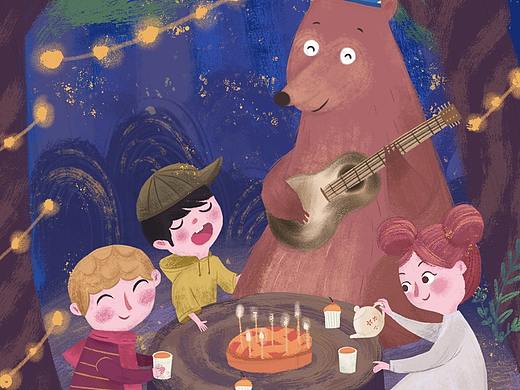 森林系列（個人主頁-ZNDA2MDc0OTY=） - 兒童插畫 - 站酷設(shè)計(jì)師一溪月原創(chuàng)素材 - 站酷ZCOOL