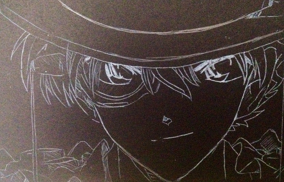 黑卡diy白铅笔画的漫画