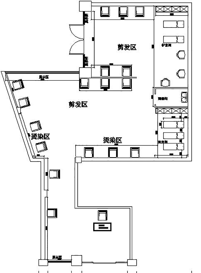 昆明美發(fā)店施工公司云南美容美發(fā)店鋪裝修設(shè)計效果圖（圖ZOTMwMjE1NzY=） - 家裝設(shè)計 - 站酷設(shè)計師生活如此簡單1原創(chuàng)素材 - 站酷ZCOOL