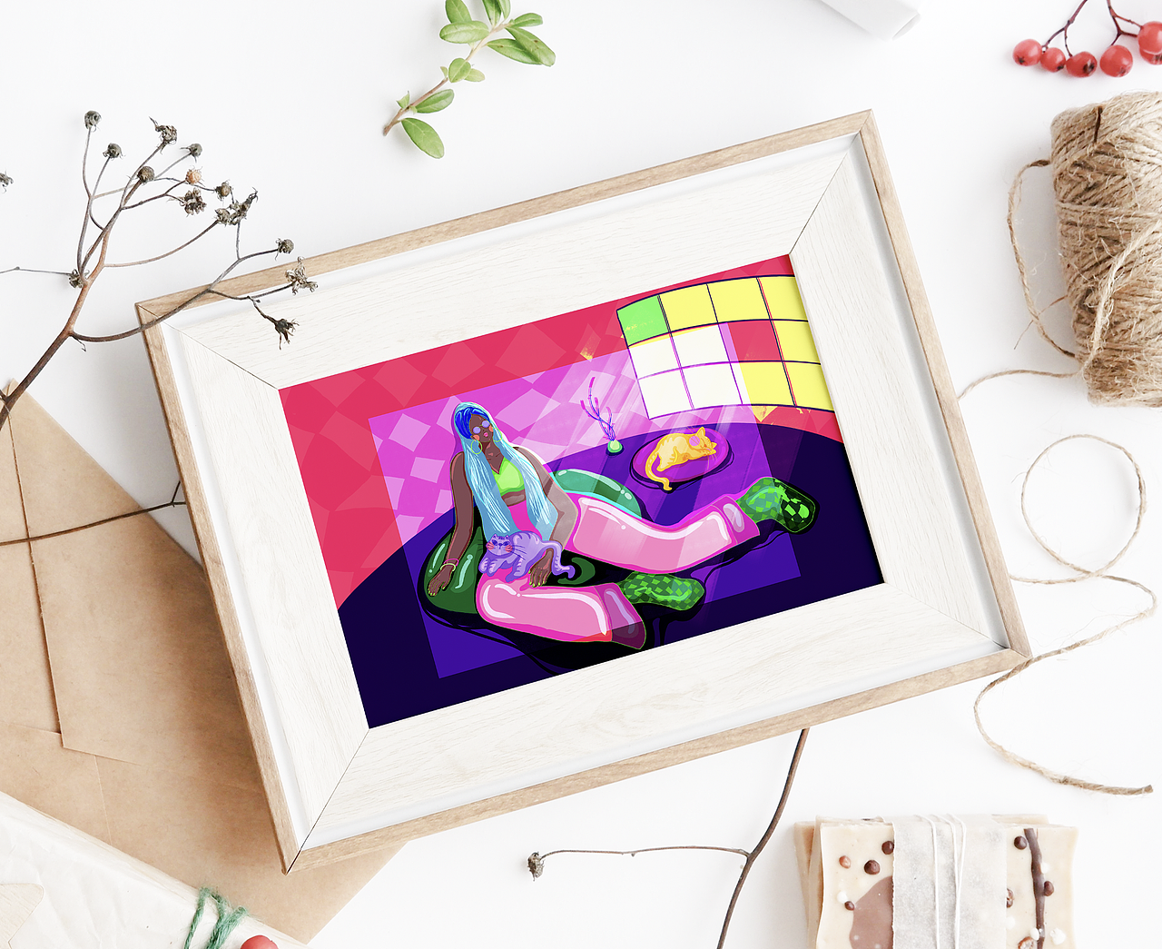女孩与猫猫（图ZMzEwMTUzNzA4） - 艺术插画 - 站酷设计师暖熊熊原创素材 - 站酷ZCOOL