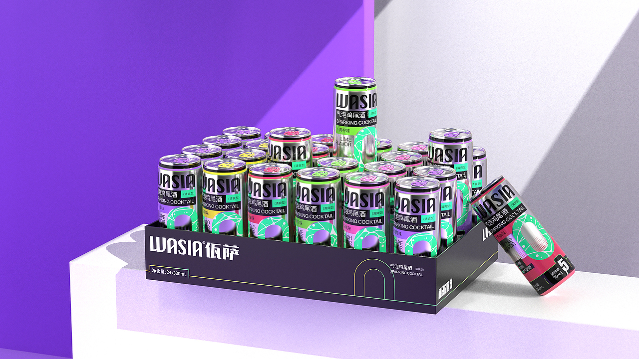 WASIA佤萨气泡鸡尾酒 | 品牌包装全案