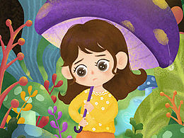 雨后叢林—穿雨鞋的小女孩