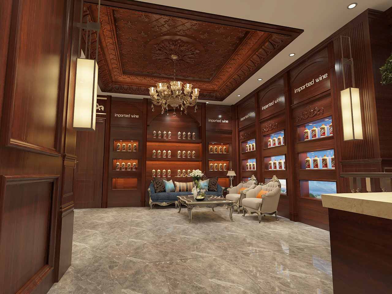 武汉-烟酒会所设计方案（图ZMjExMTgzMDQw） - 家装设计 - 站酷设计师YUE商业展示设计原创素材 - 站酷ZCOOL