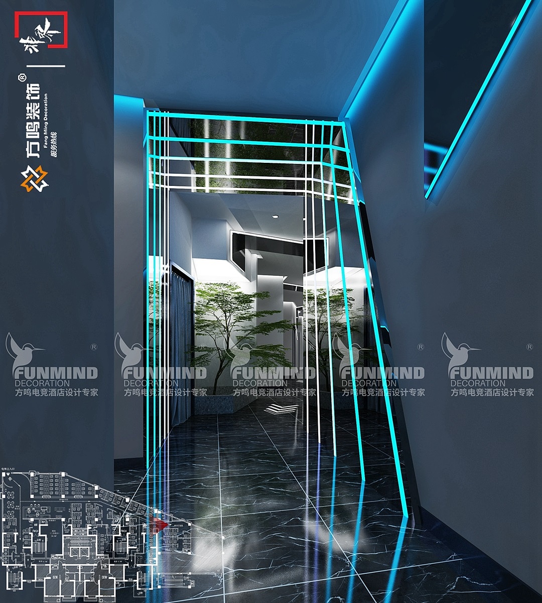 赛瑞电竞(旧区/新区.过道)-电竞馆|电竞酒店网咖综合体设计装修_赛瑞电竞综合体设计