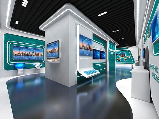 药材文化科技展厅设计3D效果图