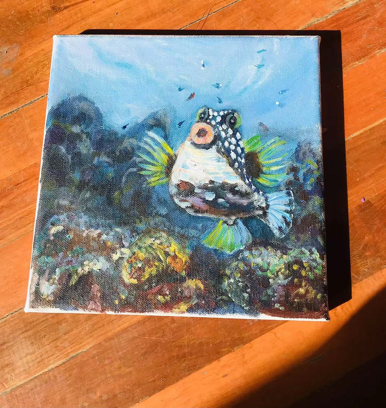 海底兴奋的小丑鱼